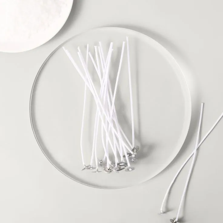 [CS-WCK-COT-09CM] فتايل الشمع عدد 10 (9 سم)